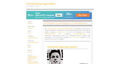 Desktop Screenshot of hochleistungsorganisation.com